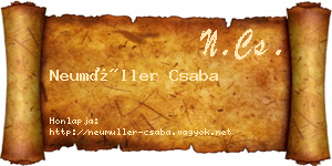 Neumüller Csaba névjegykártya